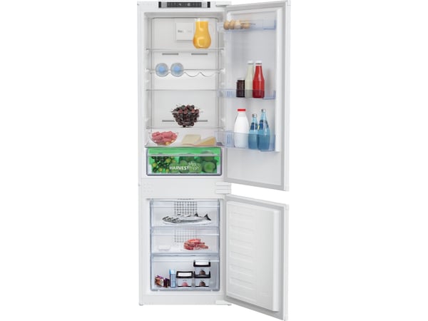 Beko BCNA275E31SN - Kjøleskap/fryser - bunnfryser - innebygd - fordypning - bredde: 56 cm - dybde: 55.5 cm - høyde: 177.8 cm - 254 liter - Klasse F...