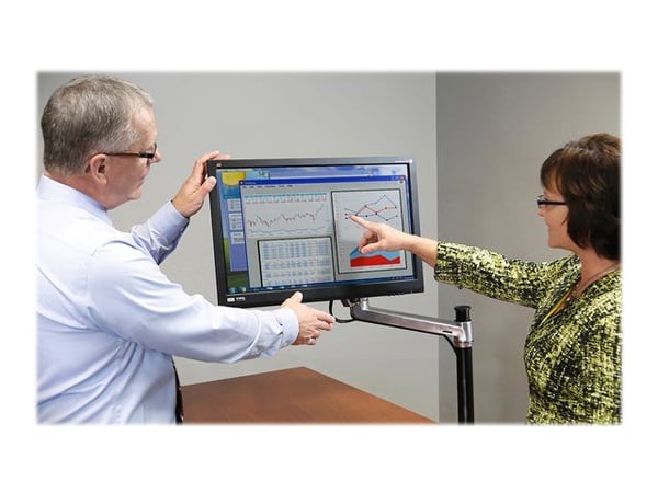 Ergotron WorkFit-LX - Stående skrivebordomformer - polert aluminium