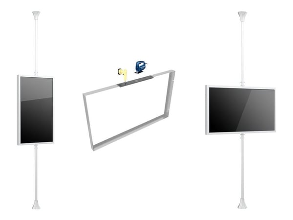 Multibrackets M Pro Series - Monteringskomponenter (monteringsmal) - liggende - stål - svart - kabinett
