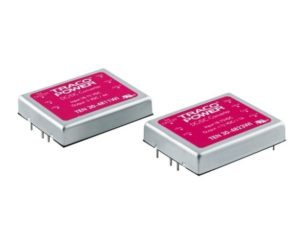 TracoPower TEN 30-2412WI DC/DC-muunnin, piirilevy 24 V/DC 12 V/DC 2,5 A 30 W Lähtöjen määrä: 1 x