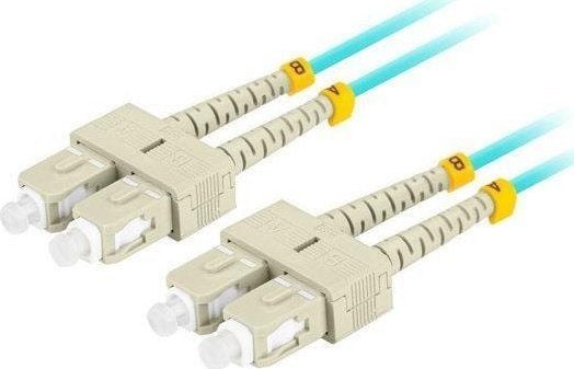 Lanberg - Patch-kabel - SC/UPC-multiläge (hane) till SC/UPC-multiläge (hane) - 5 m - 3 mm - fiberoptisk - duplex - 50/125 mikron - OM3 - halogenfri...