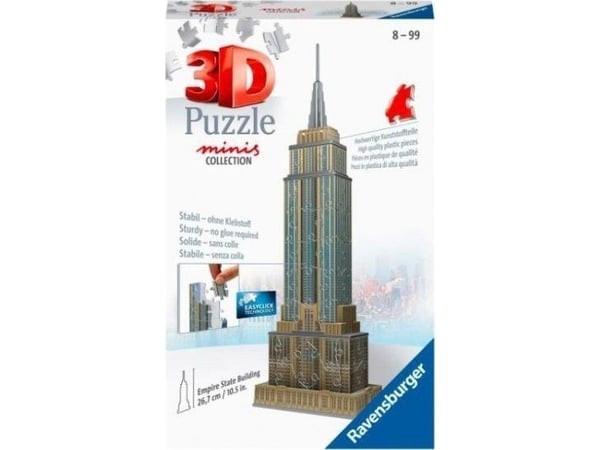 Ravensburger Mini Empire State Building, 66 kpl, Rakennukset, 8 vuosi/vuosia