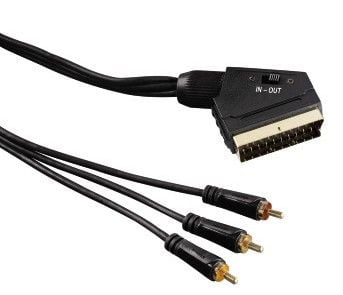 Hama - Videokabel - RCA x 3 (hann) til SCART (hann) - 1.5 m - svart