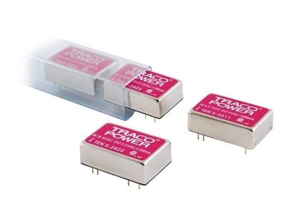 TracoPower TEN 5-0522 DC/DC-muunnin, piirilevy 5 V/DC 12 V/DC, -12 V/DC 250 mA 6 W Lähtöjen määrä: 2 x