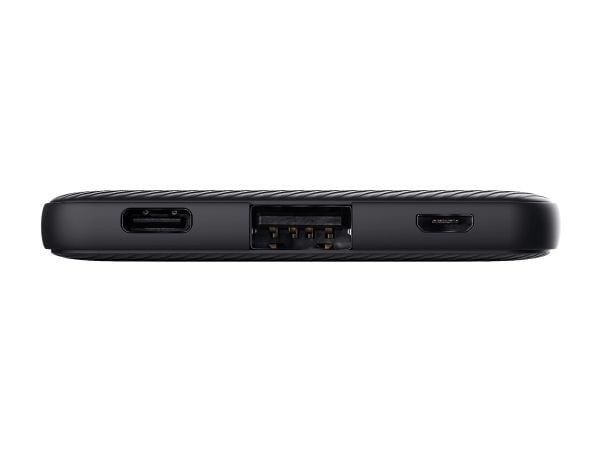 Trust Primo - Strømbank - 5000 mAh - 15 watt - 3 A (USB-C, Micro-USB Type B) - svart