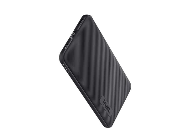 Trust Primo - Strømbank - 5000 mAh - 15 watt - 3 A (USB-C, Micro-USB Type B) - svart