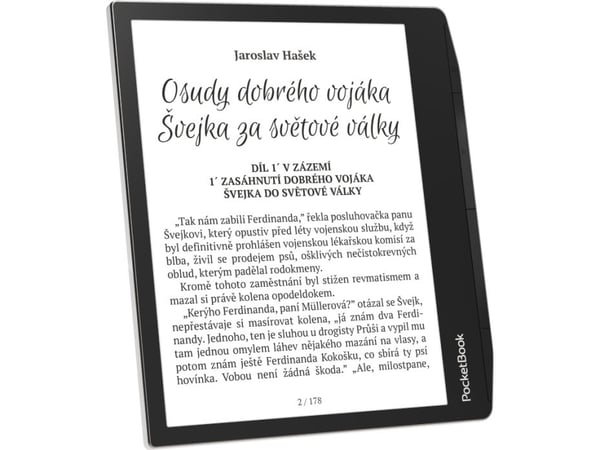 PocketBook Era Stardust, 17,8 cm (7"), E Ink Carta, 1264 x 1680 pikseliä, ACSM, CBR, CBZ, CHM, DOC, DOCX, DjVu, EPUB DRM, FB2, FB2.ZIP, HTM, HTML, ...