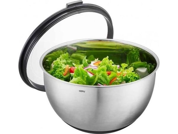 GEFU MUOVO, Bolle, Rund, 4,5 l, Sort, Rustfritt stål, Suppe, 150 mm