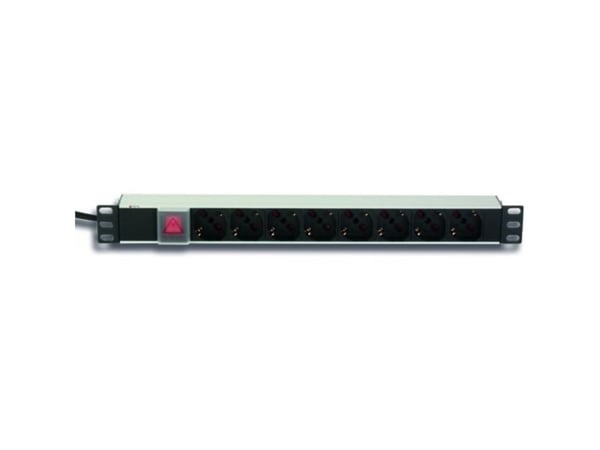 Techly I-CASE STRIP-18C20, Perus, 1U, Yksivaiheinen, Vaaka, Alumiini, Musta, Punainen