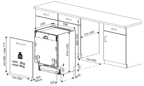 Beko BDIN38521Q - Astianpesukone - musta