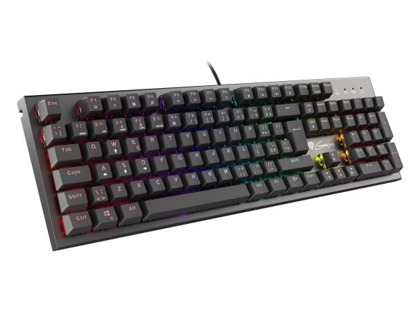 GENESIS THOR 300, Koblet med ledninger (ikke trådløs), USB, Mekanisk nøkkelbryter, QWERTY, RGB LED, Svart