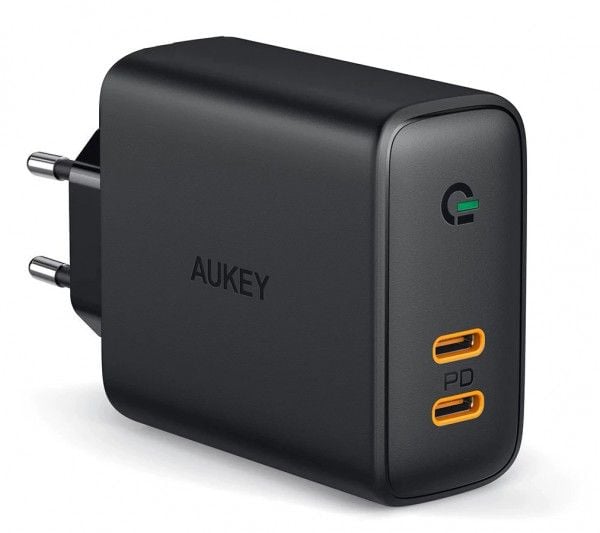 AUKEY PA-D2, Innendørs, AC, DC, Sort