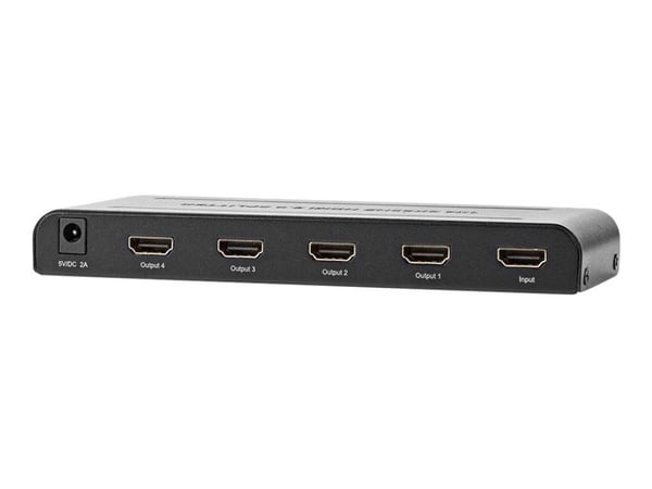 Nedis VSPL3474AT - Video-/audiosplitteri - 4 x HDMI - pöytätietokoneet