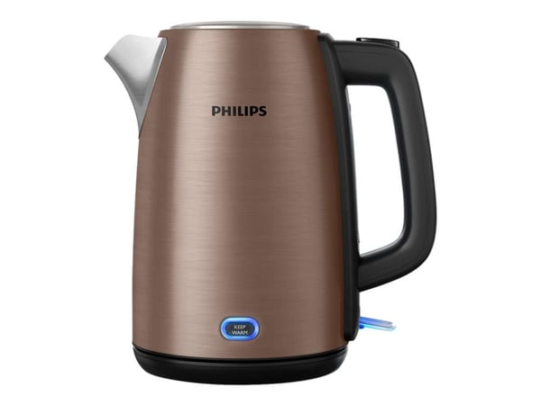 Philips Viva Collection HD9355/92, 1,7 L, 1900 W, Musta, Kupari, Metalli, Veden tason ilmaisin, Johdoton
