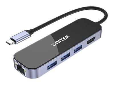 Unitek uHUB H6 D1084A - Dokkingstasjon - USB-C - HDMI - GigE