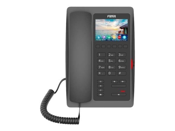 Fanvil H5W - VoIP-telefon med opkalds-ID - SIP, RTCP, RTP, SRTP, SIP v2 over TLS, SIP v2 over UDP, SIP v2 over TCP - 2 linier - sorter