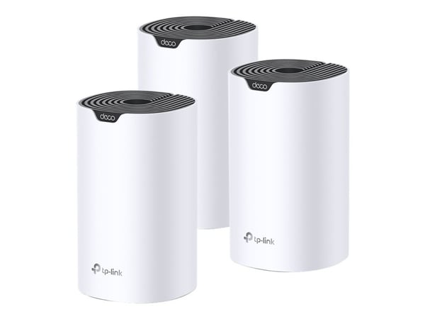 TP-Link Deco S7 (3-pack), Valkoinen, Musta, Sisäinen, Verkkojärjestelmä, Ympärisäteilevä, FCC: <30 dBm (2.4 GHz), <30 dBm (5 GHz) CE: <20 dBm (2.4 ...