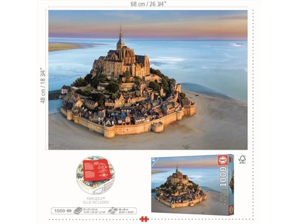 Educa 1000 Mont Saint Michel From The Air