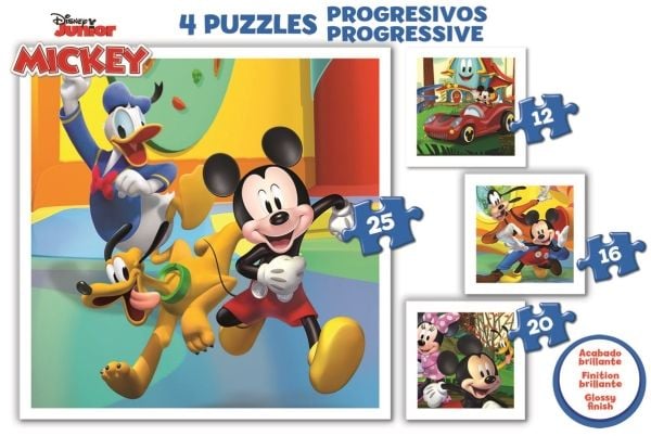 Educa 12-16-20-25 Progressive Mickey & Friends