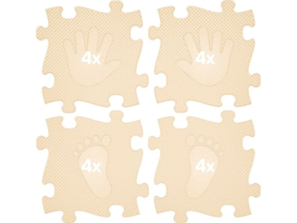 Askato Gulvmatte 16 elementer Magic Set beige MFK-044-3