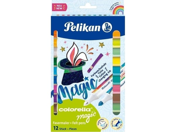 Pelikan Colorella Magic, Monivärinen, Pyöreä pää, Pyöreä, Vesipohjainen muste, Aikuiset & Lapset, Poika/tyttö