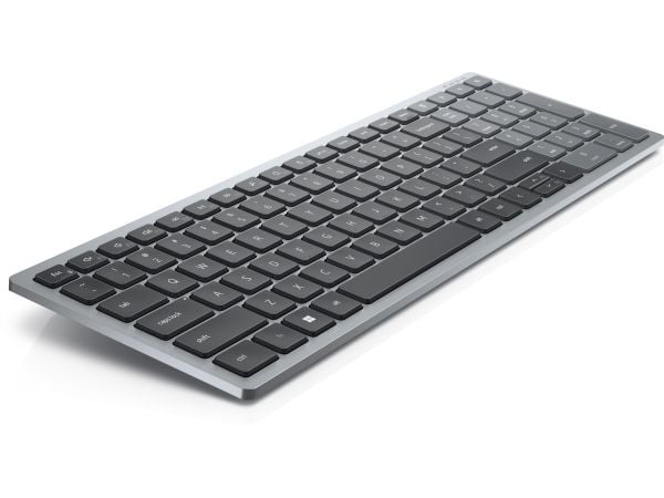 Dell KB740 - Tastatur - kompakt, multi-enhet - trådløs - 2.4 GHz, Bluetooth 5.0 - QWERTY - Pan Nordic - titangrå - med 3 years NBD Advance Exchange