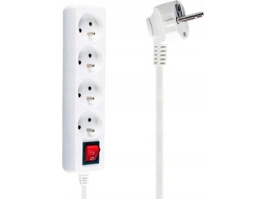 Standard Libox power strip with 4 sockets 1.5m white (LB0083-1.5)