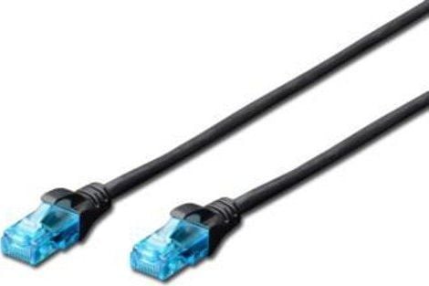 Digitus 0.25m Cat5e U/UTP, 0,25 m, Cat5e, U/UTP (UTP), RJ-45, RJ-45, Sort