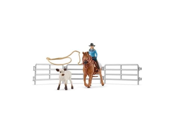 schleich Cowgirl Team Roping Fun, 3 vuosi/vuosia, Monivärinen