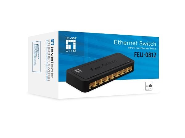 LevelOne FEU-0812, Hallitsematon, Fast Ethernet (10/100), Täysin kaksipuolinen