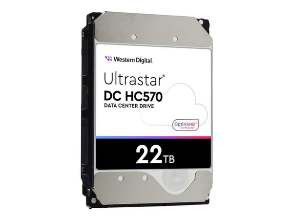 WD Ultrastar DC HC570 - Hårddisk - 22 TB - inbyggd - 3.5" - SATA 6Gb/s - 7200 rpm - buffert: 512 MB - för Intel Next Unit of Computing 13 Extreme K...