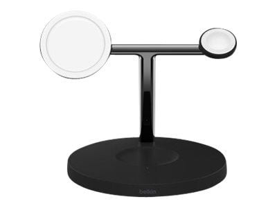 Belkin BoostCharge Pro - Trådløst ladestativ - med MagSafe + AC-strømadapter - 15 watt - Fast Charge - svart