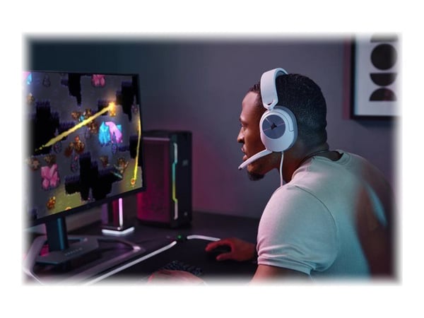 CORSAIR Gaming HS55 SURROUND - Hodesett - full størrelse - kablet - 3,5 mm jakk - hvit