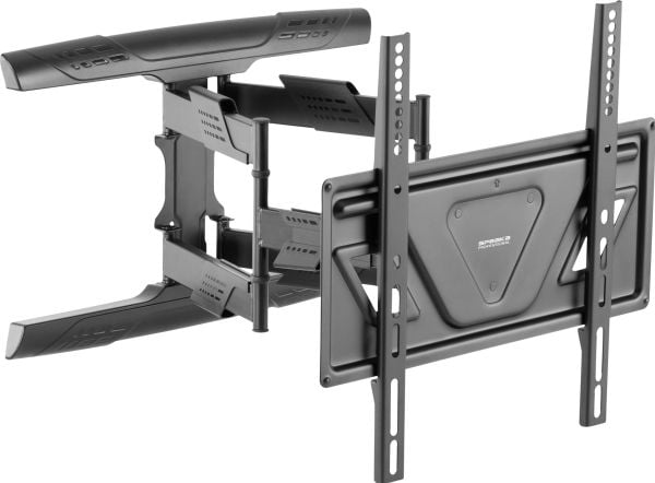 SpeaKa Professional SP-9067772, 200 x 200 mm, 400 x 400 mm, -15 - 7°, -60 - 60°, Stål, Svart