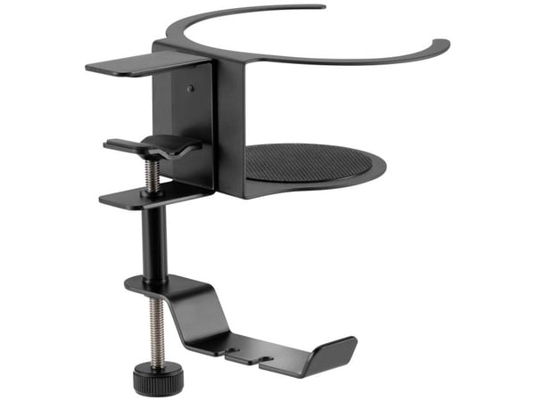 SpeaKa Professional SP-HCH-120, Hodetelefonholder, Stål, 250 g, Sort