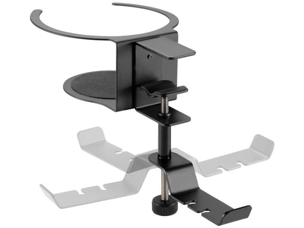 SpeaKa Professional SP-HCH-120, Hodetelefonholder, Stål, 250 g, Sort