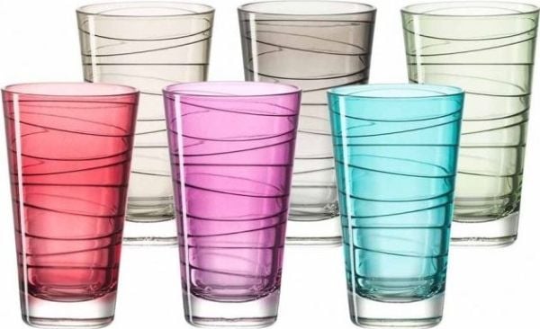 LEONARDO 047285, Flerfarget, Glass, 6 stykker, Kjegle, 244 mm, 160 mm
