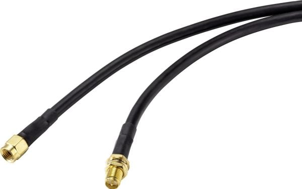 SpeaKa Professional SP-9226156, 1 m, RG-58/U, RP-SMA, RP-SMA, Sort