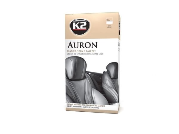 K2 AURON kit (Auron Cleaner+Auron Protectant+Auron Brush+Microfiber) - nahan puhdistus- ja hoitopakkaus