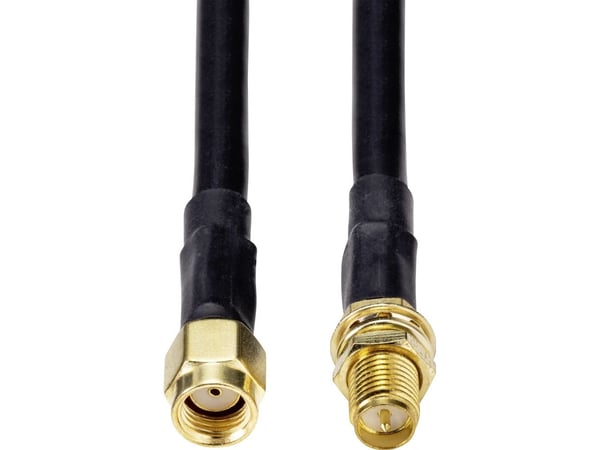 SpeaKa Professional SP-9226160, 2 m, RG-58/U, RP-SMA, RP-SMA, Sort