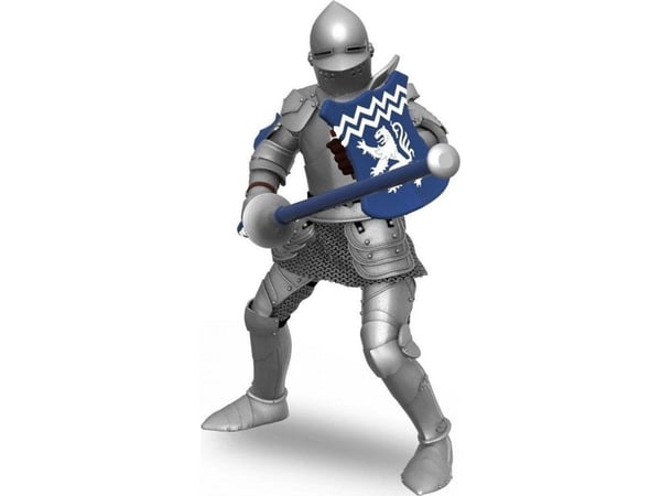 Papo Blue Knight hahmo keihään kanssa