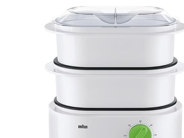 Braun Tribute Collection FS 3000 - Dampkoker - 850 W - hvit/grønn