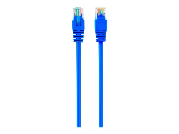 Gembird - Patch-kabel - RJ-45 (hane) till RJ-45 (hane) - 25 cm - UTP - CAT 5e - formpressad, hakfri - blå
