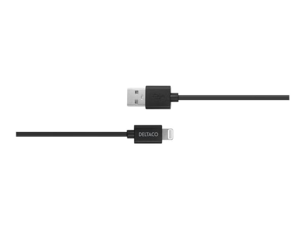 DELTACO - Lightning-kabel - USB hann til Lightning hann - 1 m - svart