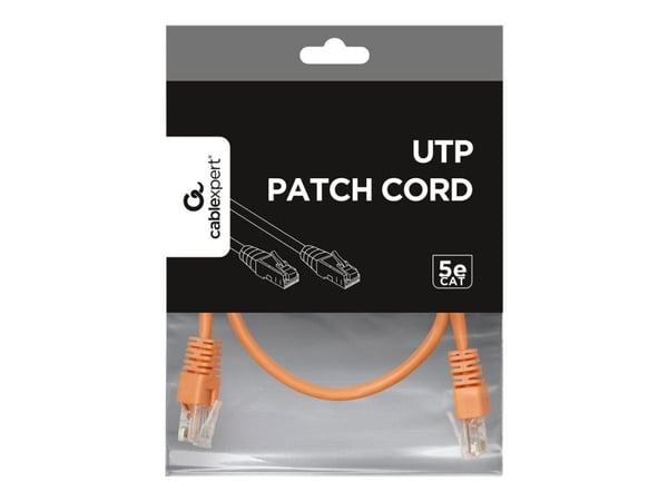 Gembird - Patchkabel - RJ-45 (han) til RJ-45 (han) - 25 cm - UTP - CAT 5e - formet - oranssi