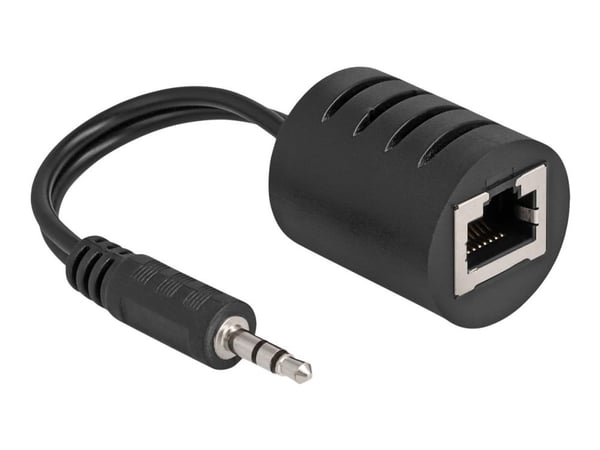 Delock - Audioadapter - RJ-45 hunn til minijakk hann - svart (en pakke 2)