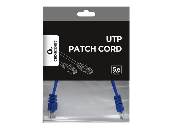 Gembird - Patch-kabel - RJ-45 (hane) till RJ-45 (hane) - 25 cm - UTP - CAT 5e - formpressad, hakfri - blå