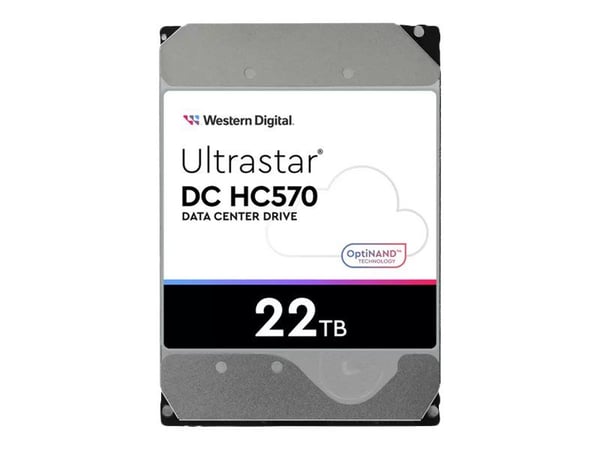 WD Ultrastar DC HC570 - Hårddisk - 22 TB - inbyggd - 3.5" - SATA 6Gb/s - 7200 rpm - buffert: 512 MB - för Intel Next Unit of Computing 13 Extreme K...