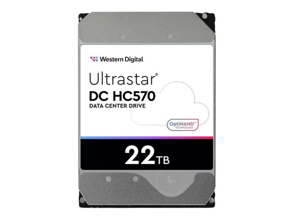 WD Ultrastar DC HC570 - Harddisk - 22 TB - intern - 3.5" - SAS 12Gb/s - 7200 rpm - buffer: 512 MB