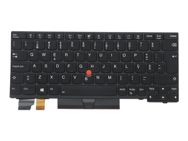 Chicony - Erstatningstastatur for bærbar PC - med Trackpoint, UltraNav - bakbelysning - QWERTY - Portugisisk - svart - for ThinkPad L13 Gen 2; L13 ...